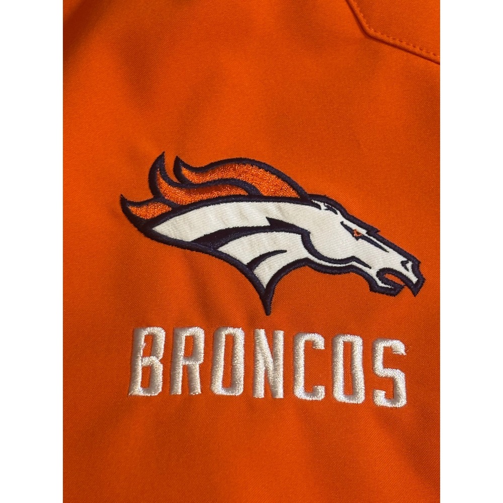 NWT NFL Team Apparel Denver Broncos Jacket Mens L Orange Soft Shell Full Zip - Picture 4 of 8